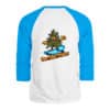 Our Shit Stinks Baseball Tee w/ Neon Blue Sleeves - Image 2
