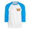 Our Shit Stinks Baseball Tee w/ Neon Blue Sleeves